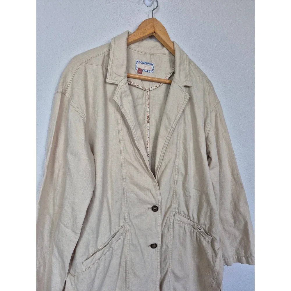 Pilcro and the Letterpress Linen Blend Oversized Blazer Jacket Size Medium